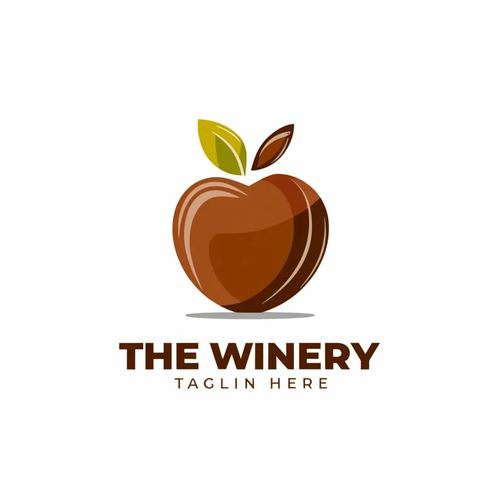 a logo design,with the text "The Winery", main symbol:apple,Moderate,be used in Retail industry,clear background