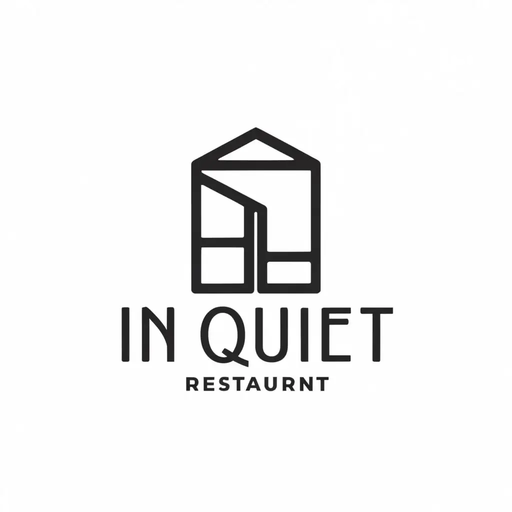 a logo design,with the text "In Quiet", main symbol:Restaurant,Minimalistic,be used in Restaurant industry,clear background
