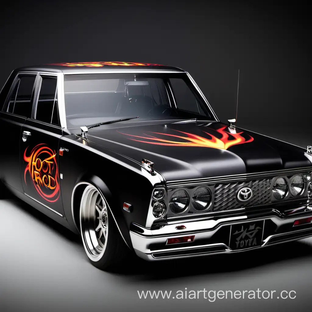 Customized-Toyota-Crown-Hot-Rod-Cruising-in-Urban-Night-Lights