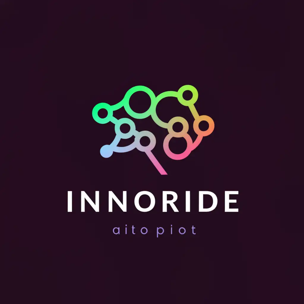 a logo design,with the text "InnoRide", main symbol:artificial intelligence, car autopilot,complex,be used in Technology industry,clear background