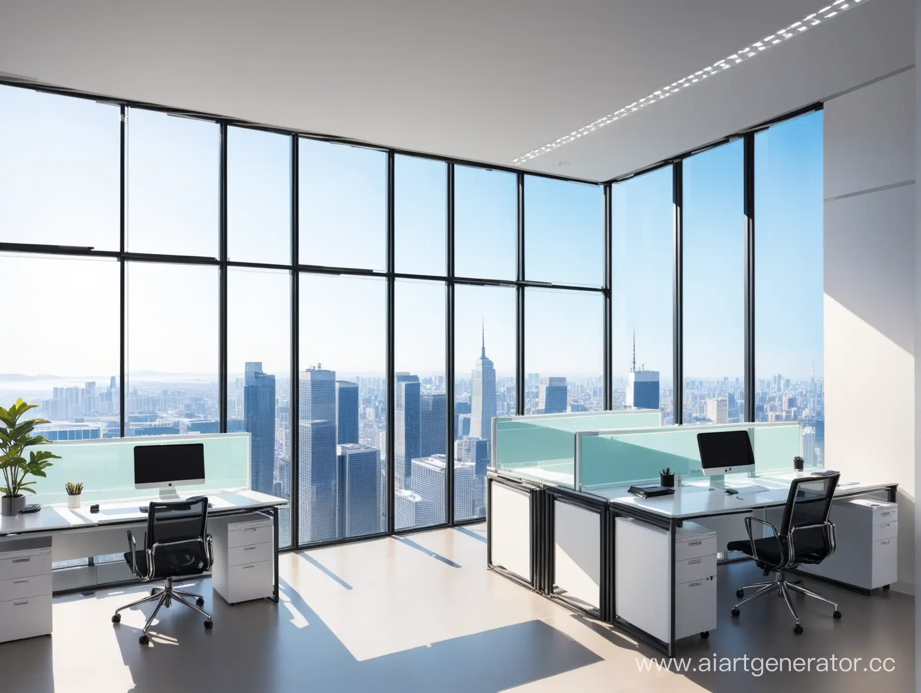 Modern-Glass-Window-Office-Space-with-City-Skyline-View