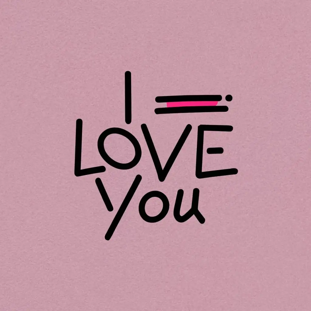 logo, love, with the text "I Love You", typography, be used in Finance industry