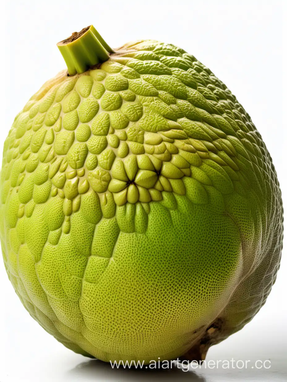Closeup-View-of-Breadfruit-on-White-Background