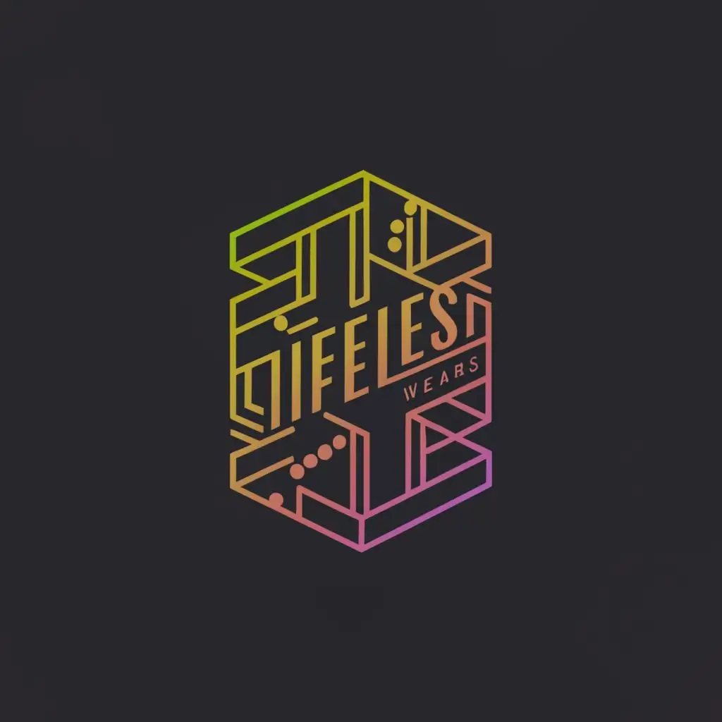 logo, Geometry, with the text "LIFELESS WEARS", typography, be used in Internet industry