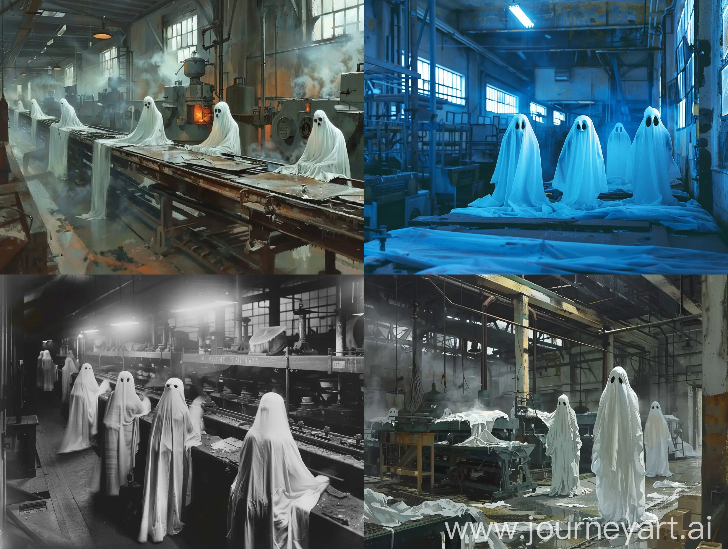 Ghostly-Factory-Workers-in-Vintage-Aesthetic