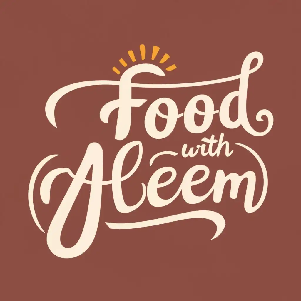 logo, Food with Aleem , with the text "Food with Aleem", typography, be used in Restaurant industry