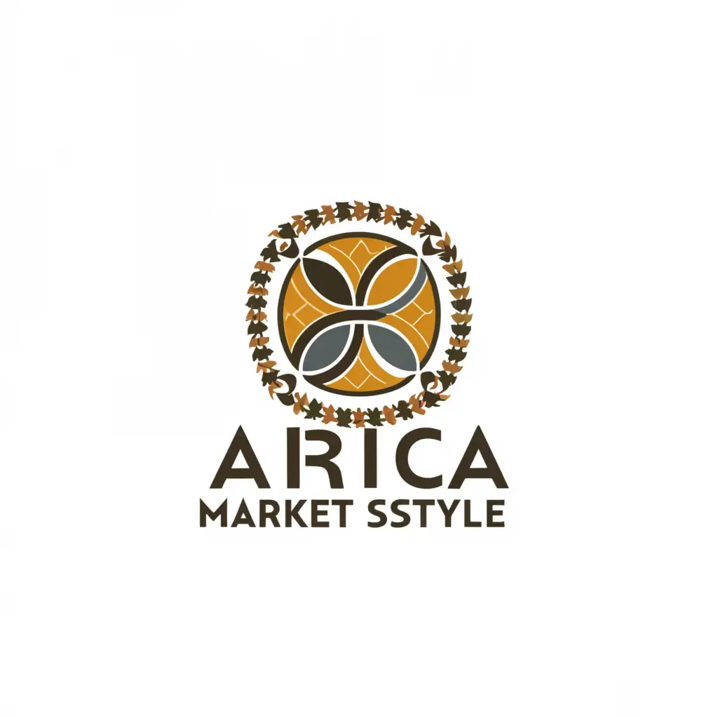 a logo design,with the text "Africa Market Style", main symbol:circle,Moderate,clear background