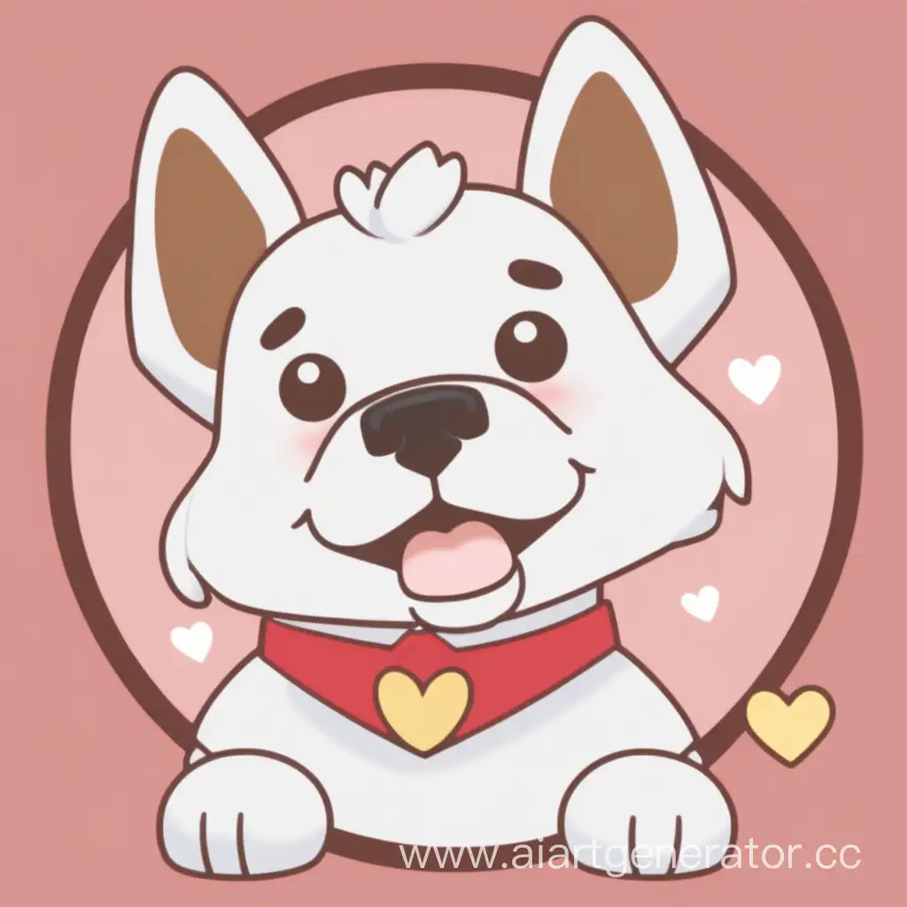 The icon is themed on February 14th. I want this icon to be in a cartoon style. There should be a doggie there.