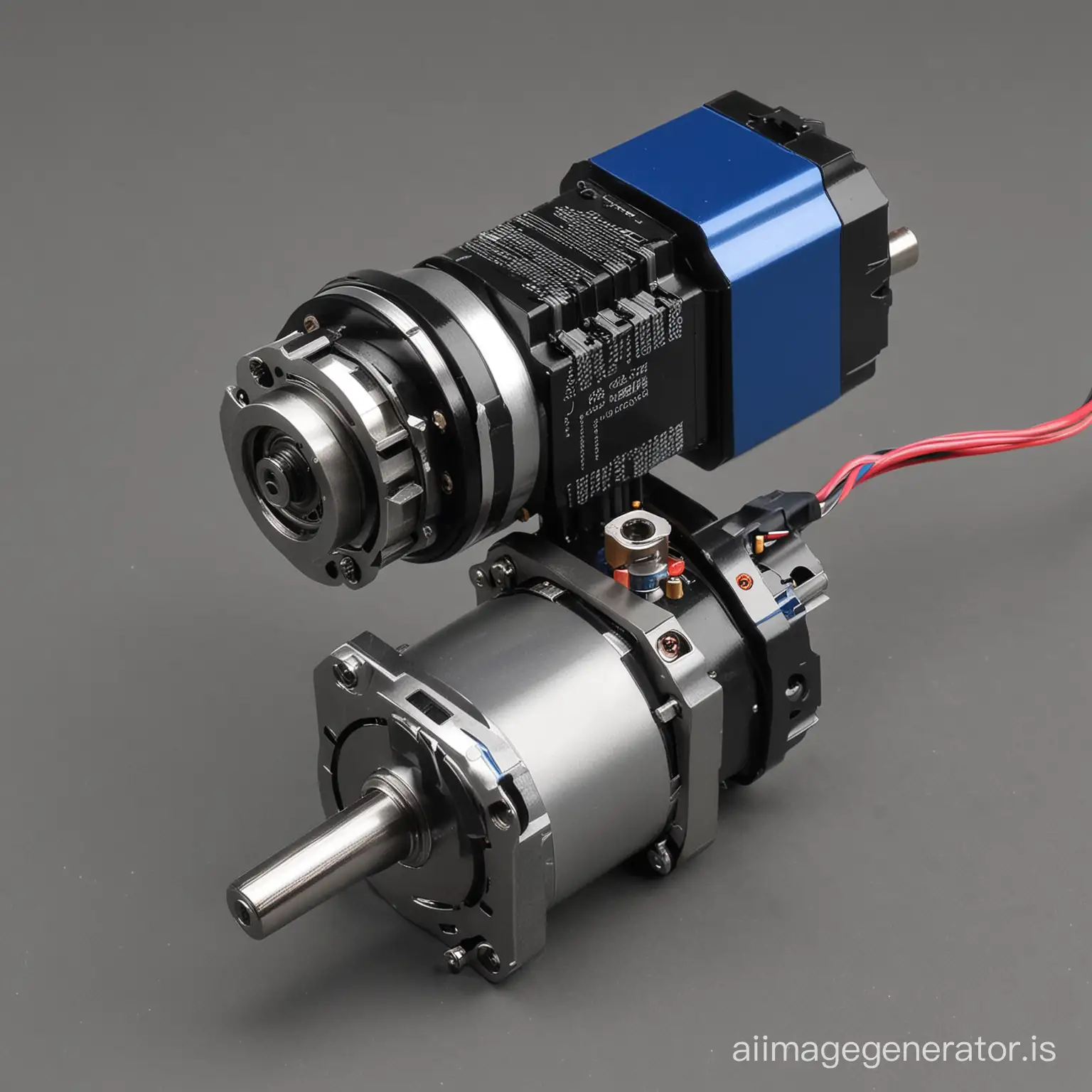 a servo motor connected with a planetary gearbox