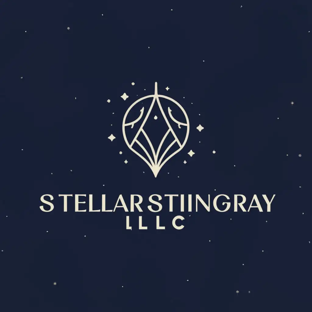 a logo design,with the text "Stellar Stingray LLC", main symbol:cosmic stingray,Minimalistic,clear background