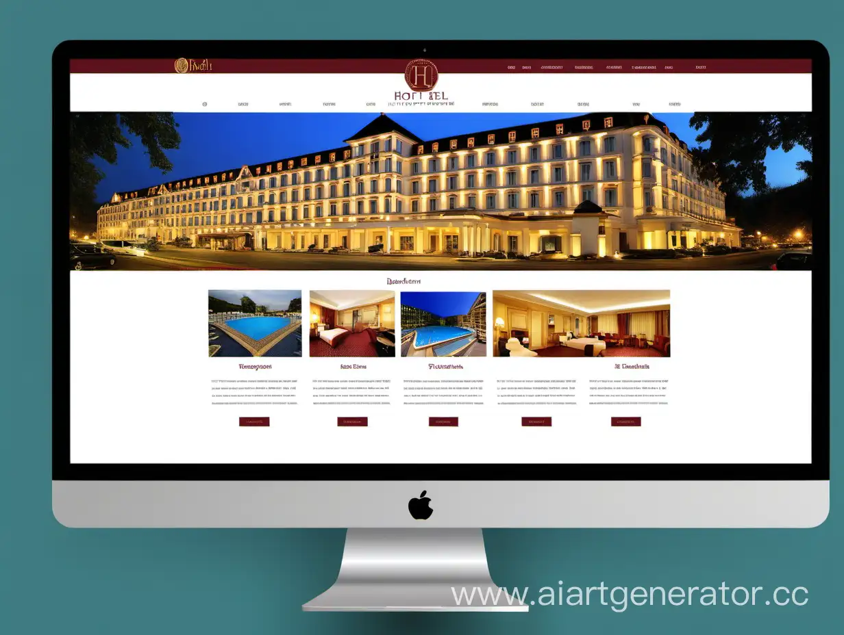 дизайн оформления главной страницы сайта отеля