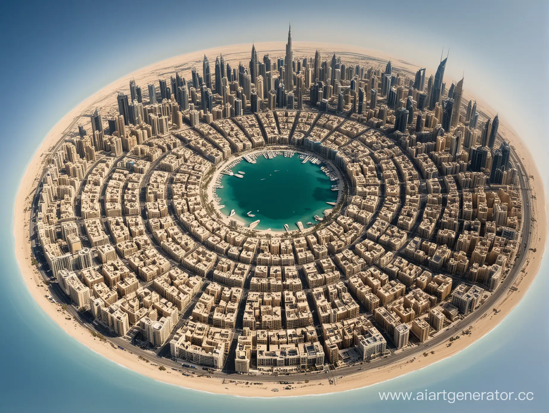 360Degree-View-of-Dubai-Skyline-A-Panoramic-Cityscape-Encircling-the-Horizon