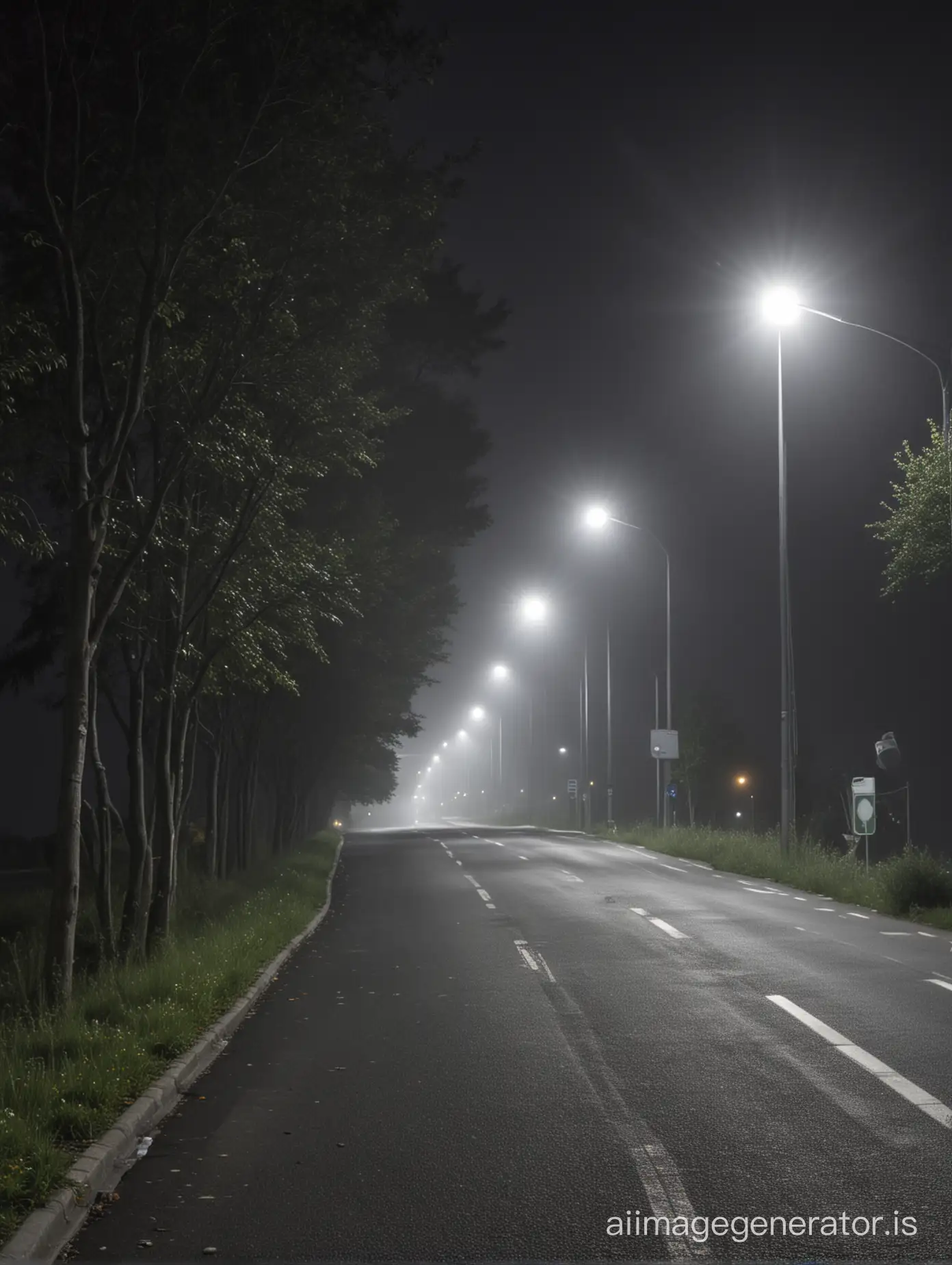 Urban-Streetlights-Illuminating-Night-Cityscape