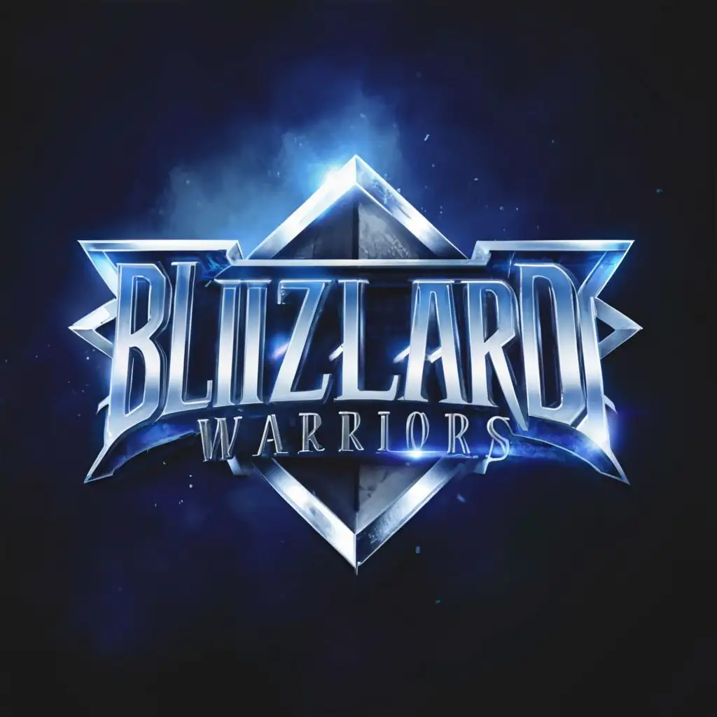 LOGO-Design-for-BlizzardWarriors-Bold-Typography-with-Frosty-Blue-and-White-Color-Scheme