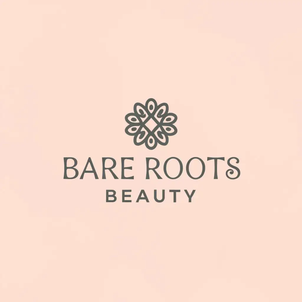 a logo design,with the text 'Bare Roots Beauty', main symbol:circle,Moderate,clear background