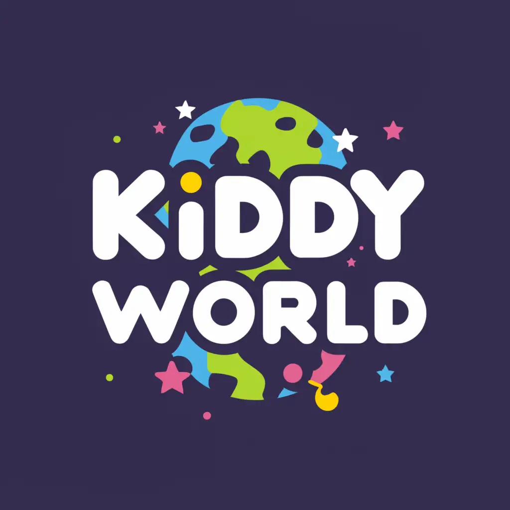 a logo design,with the text "Kiddy World", main symbol:KW,Moderate,clear background