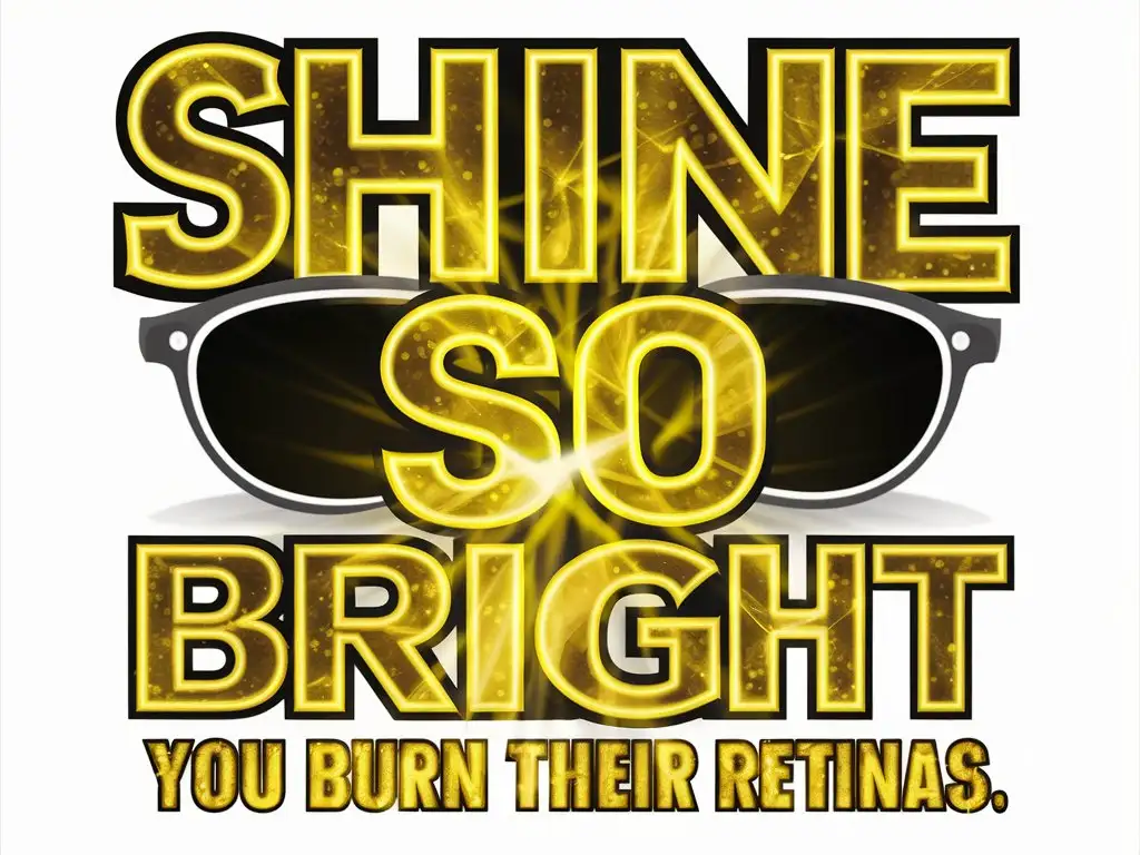 shine so bright you burn their retinas typography with eclipse glasses


