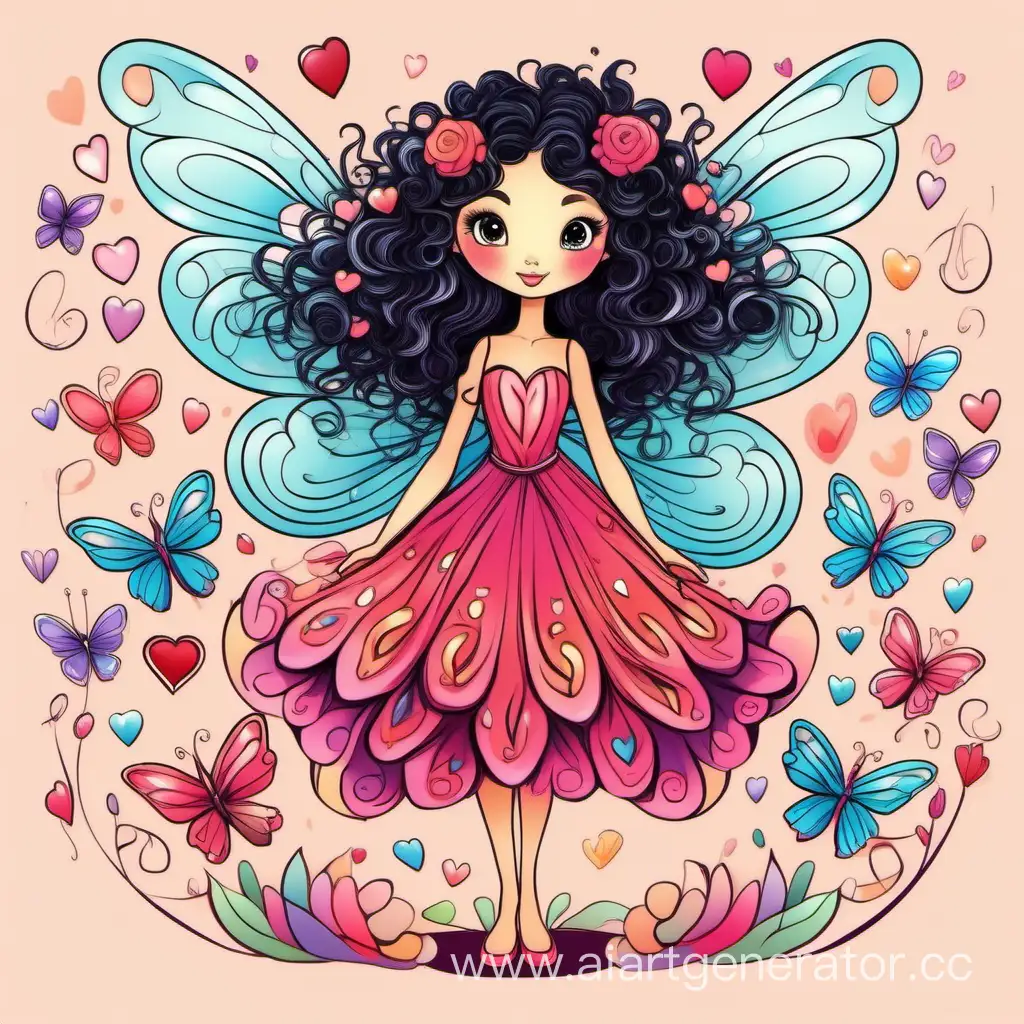 Enchanting-Tatar-Fairy-Surrounded-by-Hearts-in-a-Vibrant-Spring-Palette
