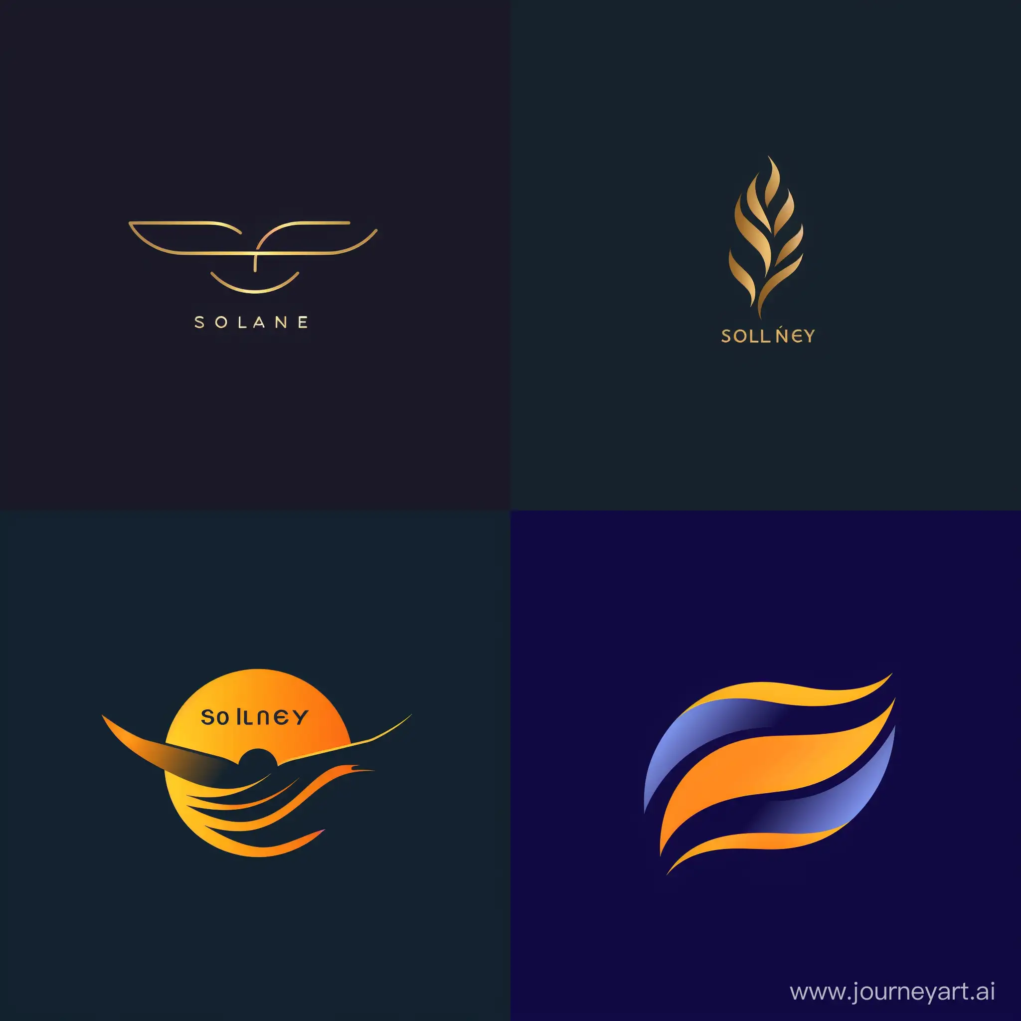 made a logo for airway "Solance" minimalism , modern airway