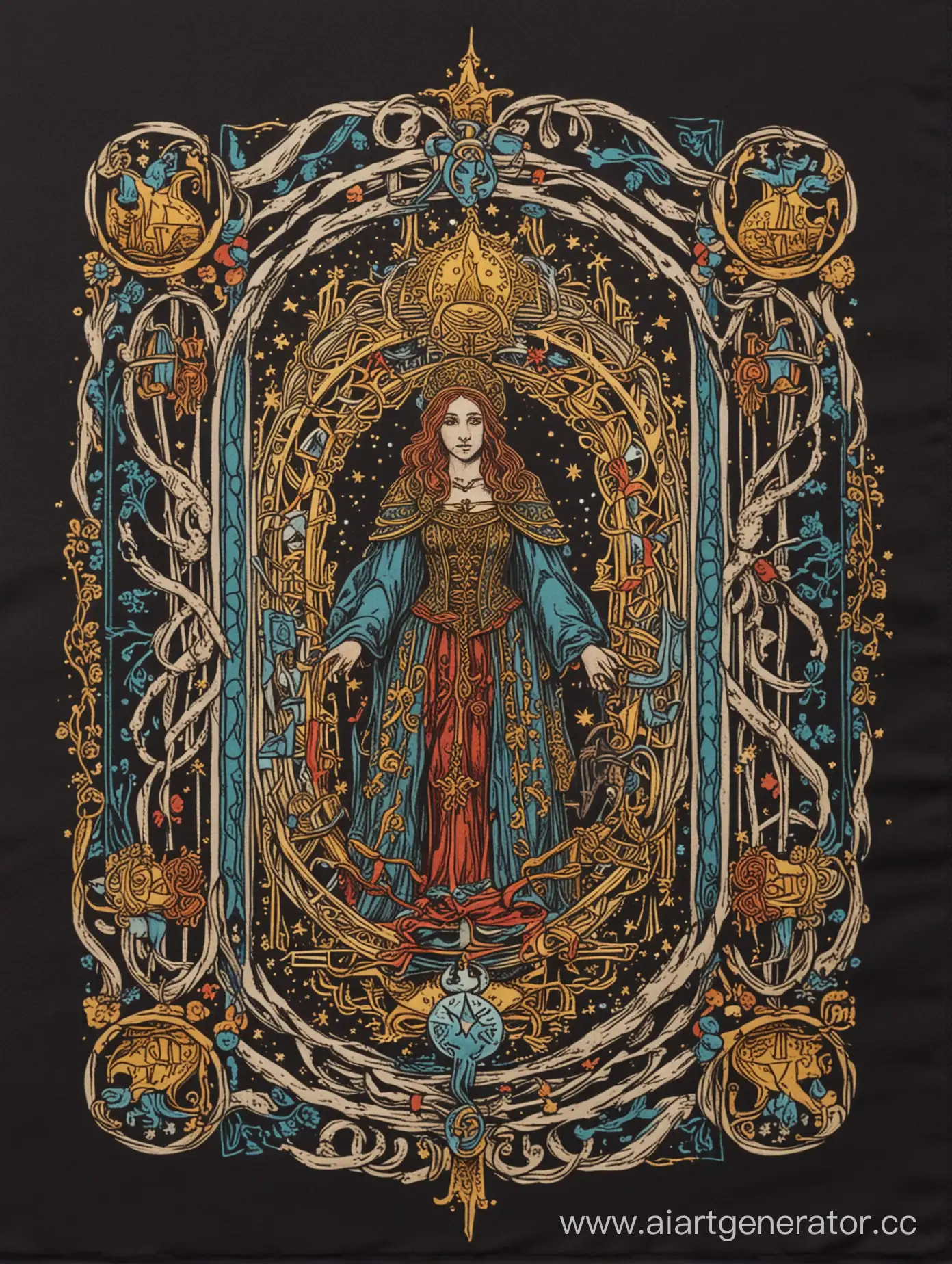 Intricately-Intertwined-Tarot-Card-Shirt-Ornament