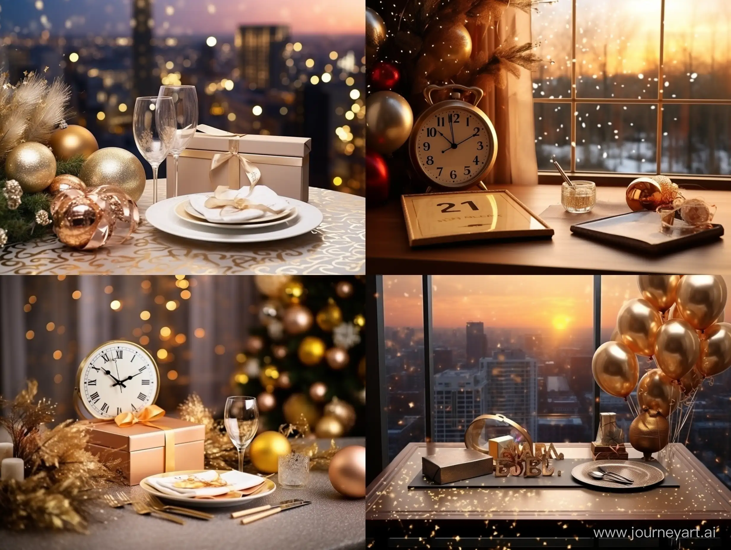 Elegant-New-Years-Table-Setting-with-Golden-Decor-and-Open-Book