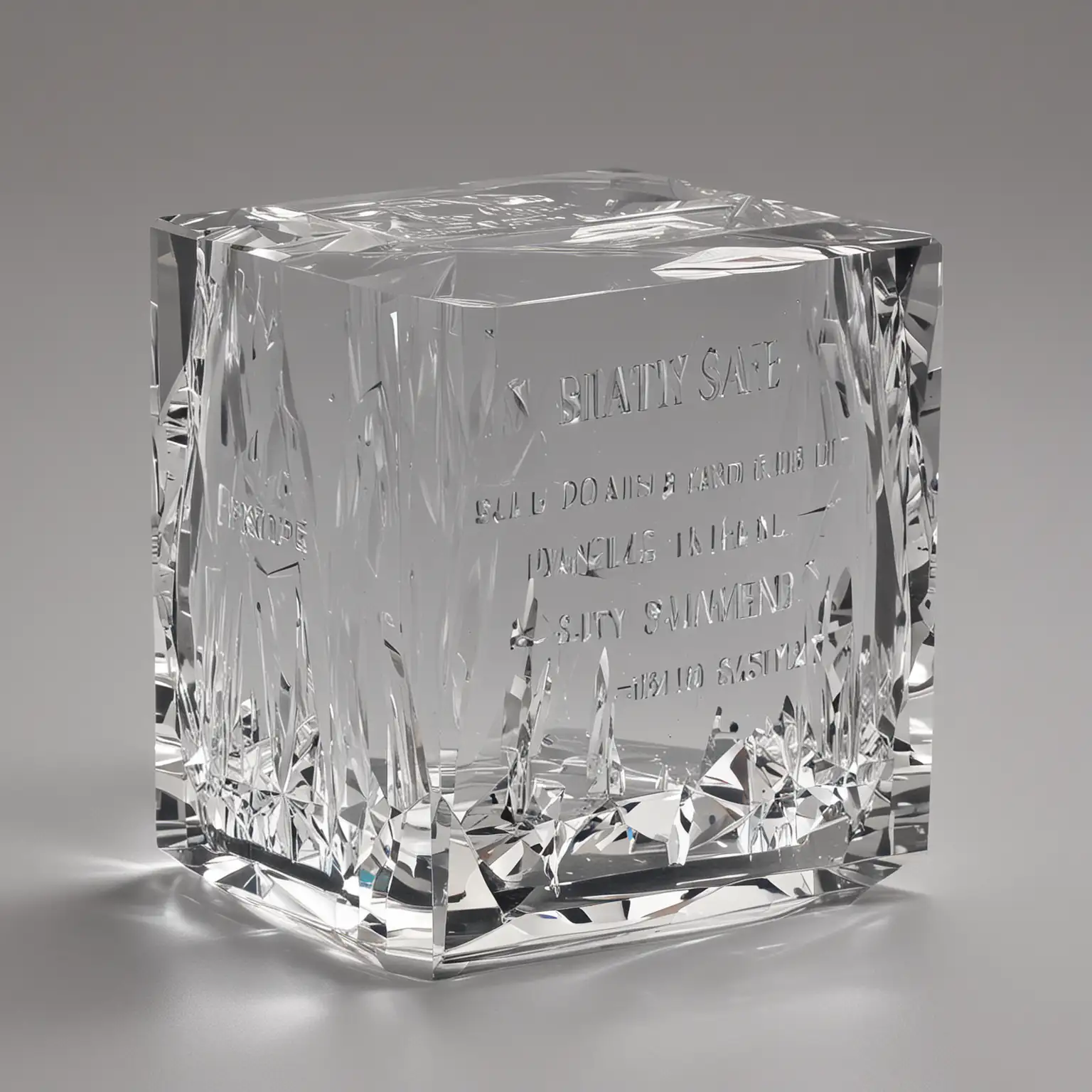 Luxurious Crystal Diamond Safe with Engraved Inscription VAU