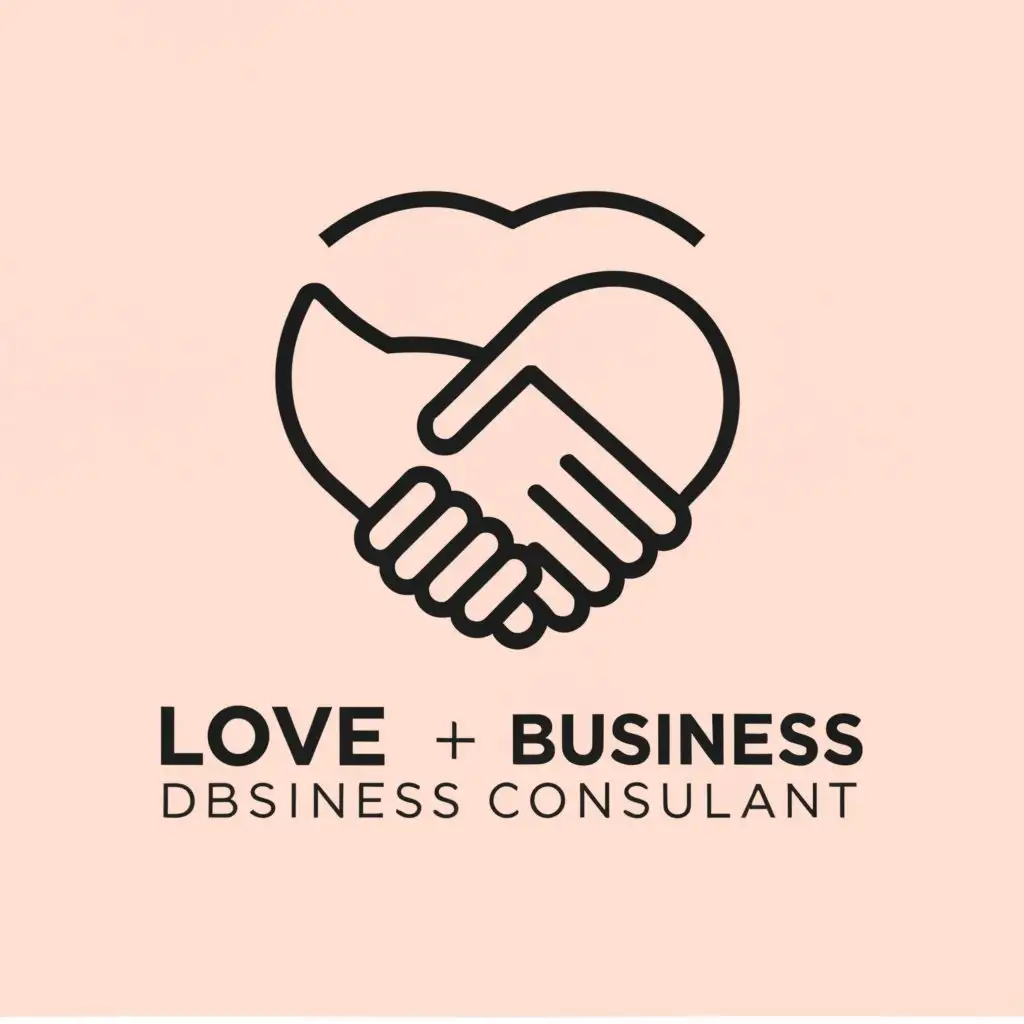 a logo design,with the text "Love - Business Consultant", main symbol:handshake,Moderate,be used in Legal industry,clear background