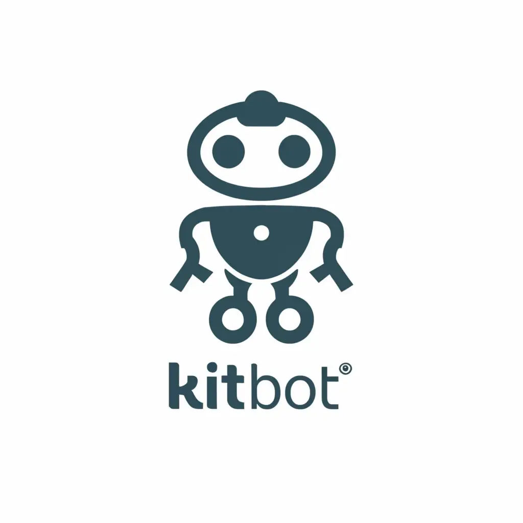 LOGO-Design-For-Kitbot-Futuristic-Robot-Symbol-on-Clean-Background