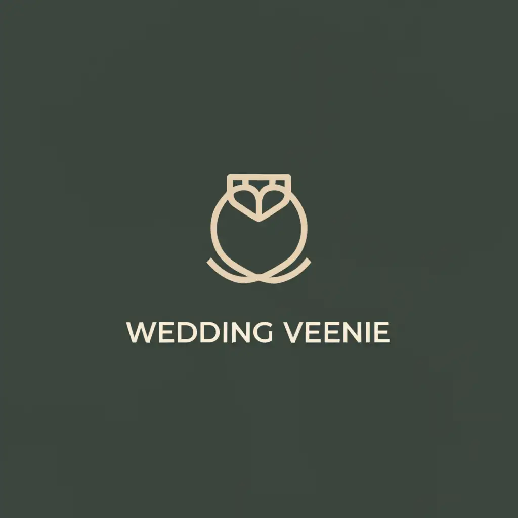 a logo design,with the text "WeddingVenue", main symbol:ring,Moderate,clear background
