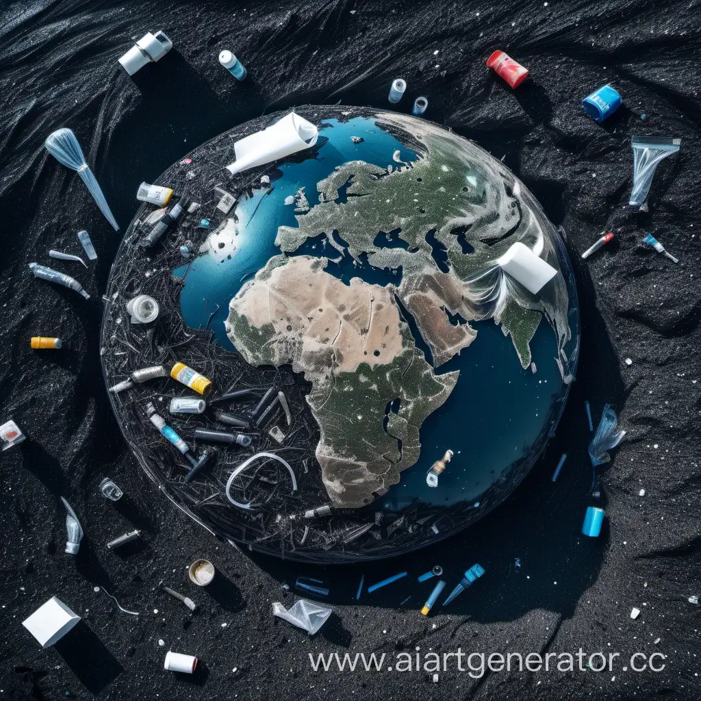 Polluted-Planet-Covered-in-Plastic-Waste