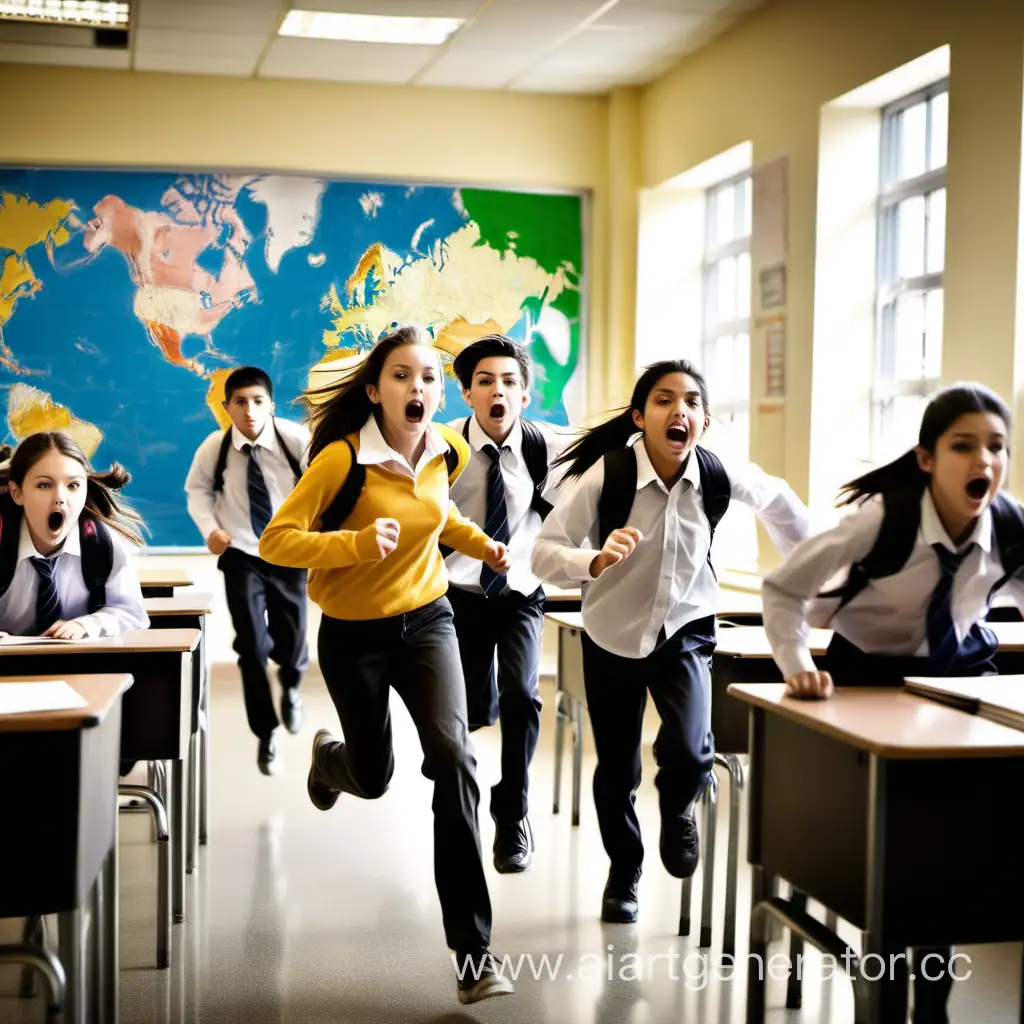 Students-Fleeing-Geography-Classroom-in-Panic