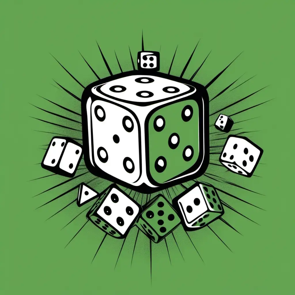 Colorful Dice TShirt Design for Board Game Enthusiasts