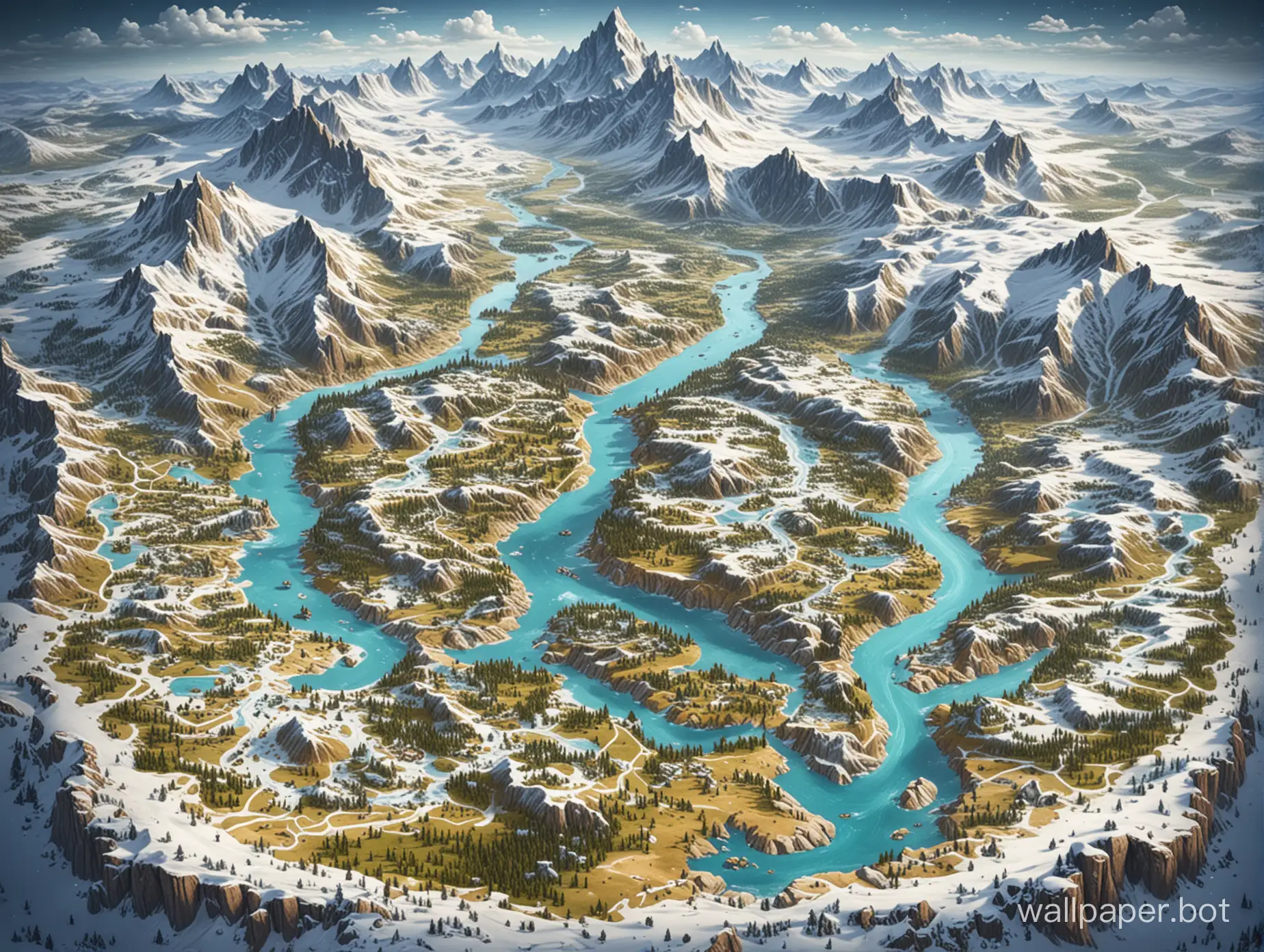 Top-View-Fantasy-World-Map-with-Snowy-Mountains-Lush-Forests-and-Serene-Rivers