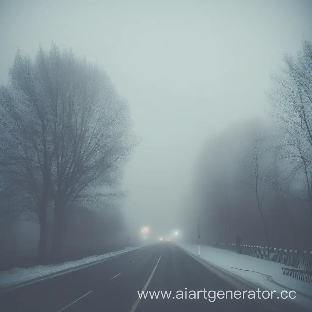 Misty-Urban-Journey-Navigating-the-Winter-Cityscape