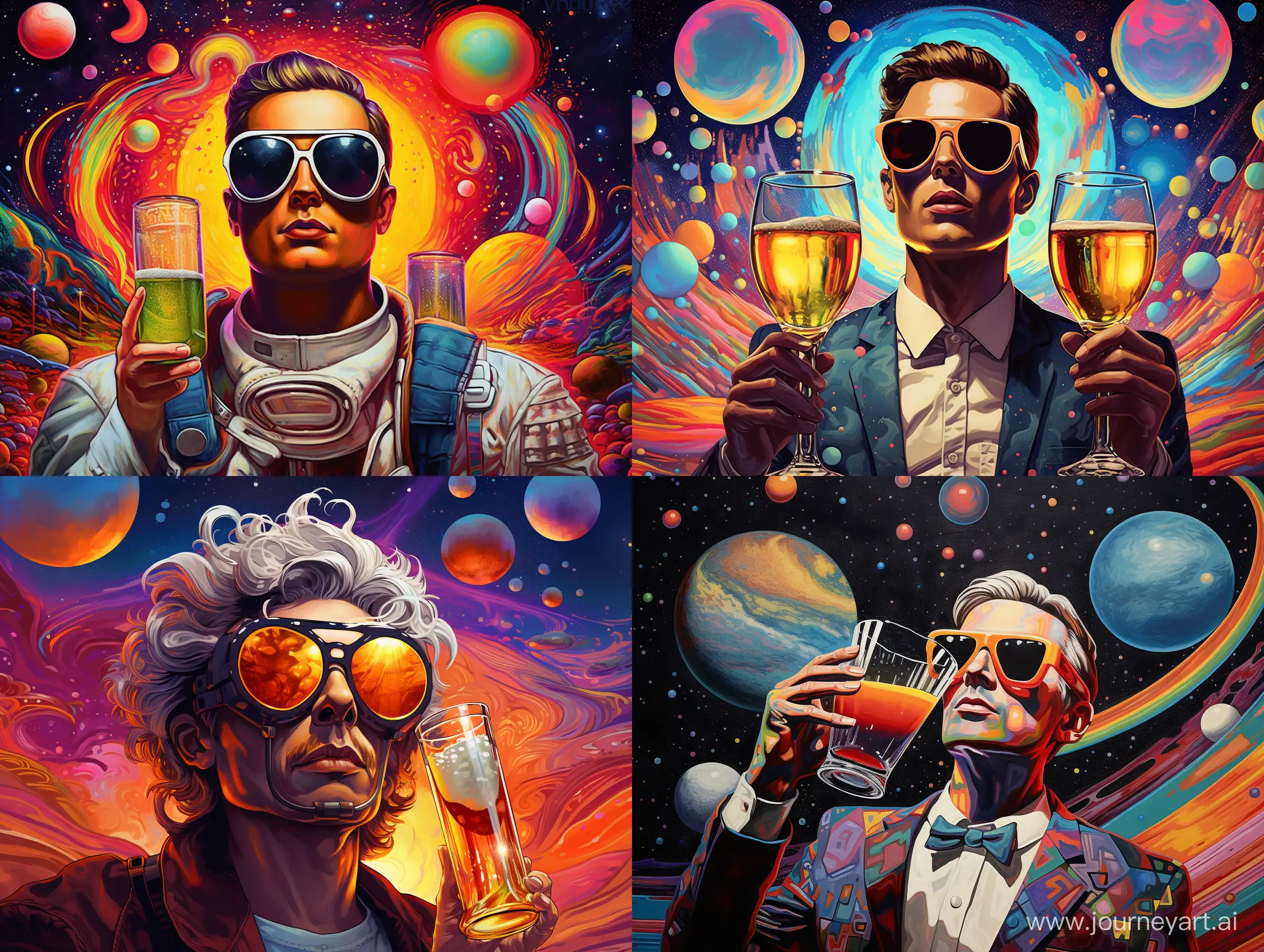 Man-Enjoying-Futuristic-Space-Adventure-with-Magic-Glasses-and-Beer
