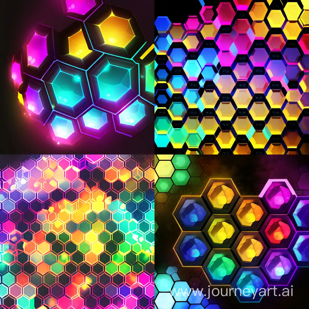 Hexagon colourful