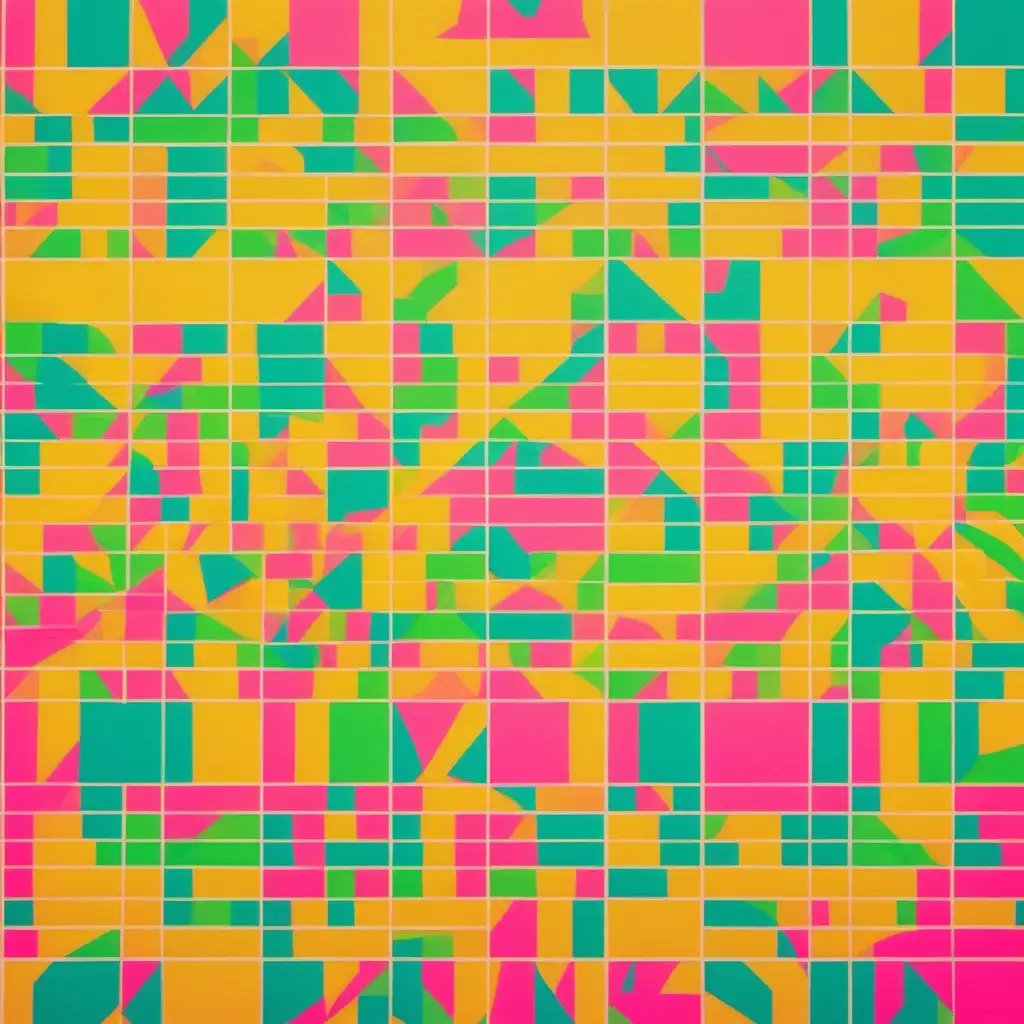 Vibrant Geometric Patterns with Colorful Postits