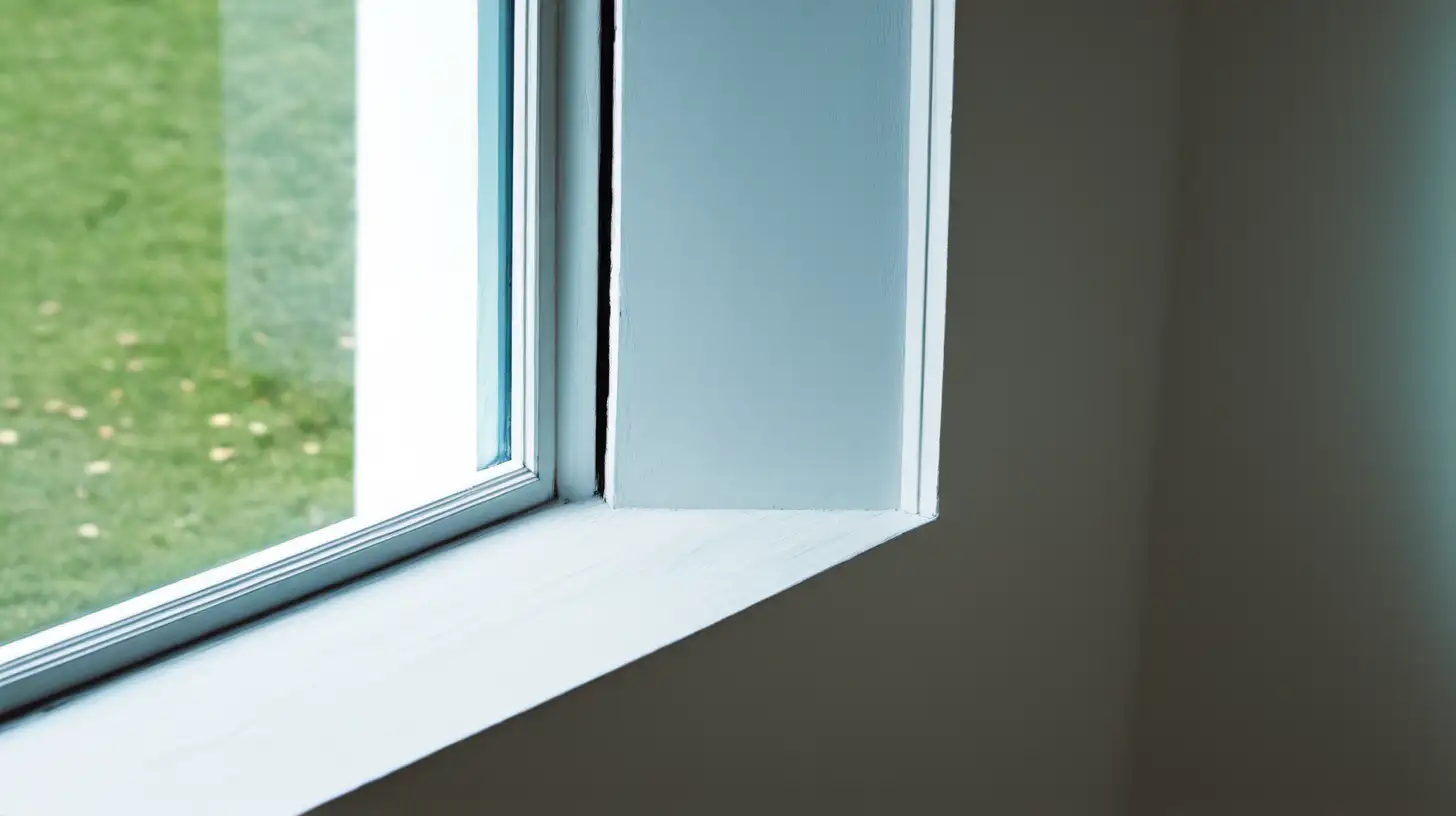 CloseUp Window Corner with Light Illumination
