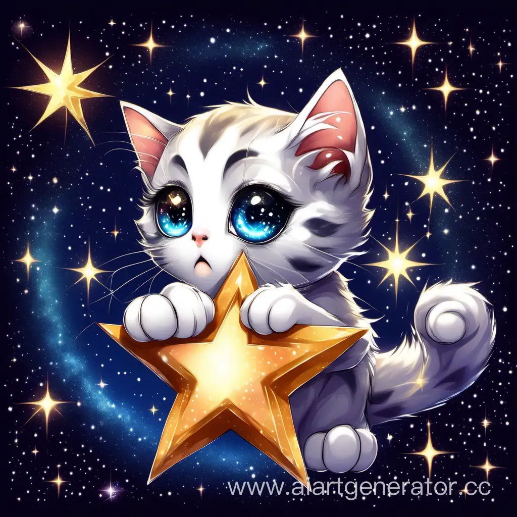 Adorable-Cosmic-Kitten-Holding-a-Star-with-Big-Eyes