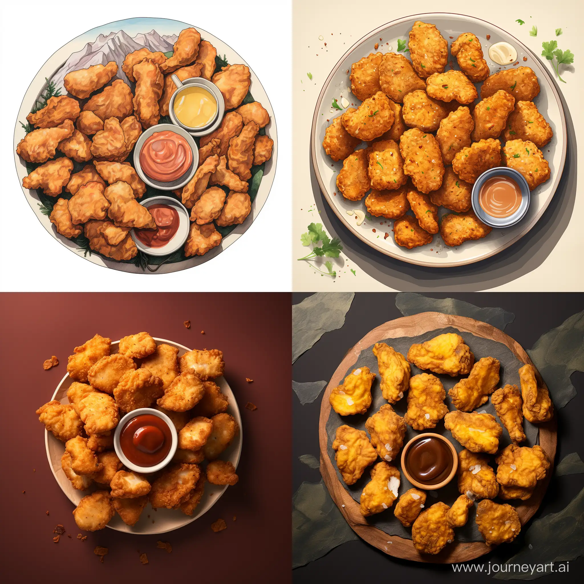 half of the nuggets top view