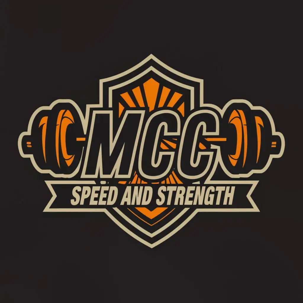 a logo design,with the text 'MCC Speed and Strength', main symbol:muscle,Moderate, be used in Sports Fitness industry, clear background
