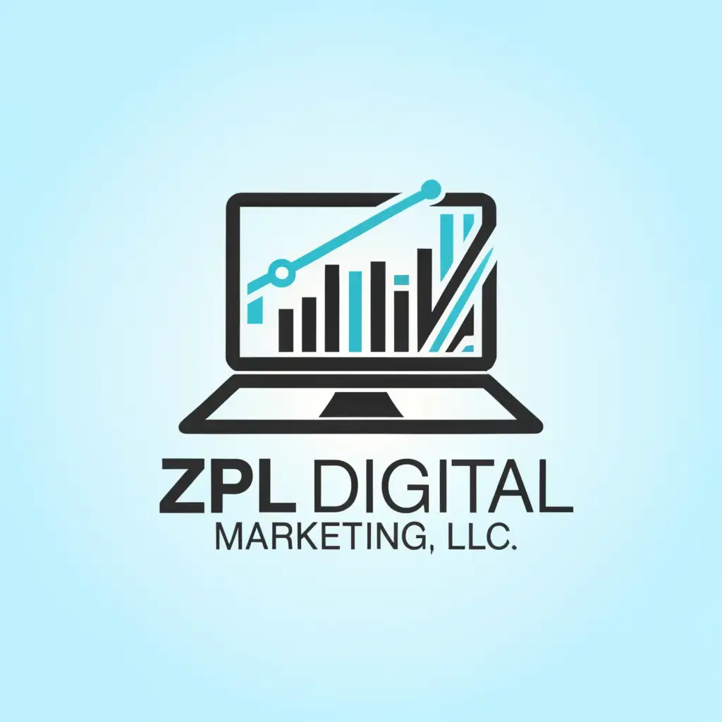 a logo design,with the text 'ZPL Digital Marketing LLC', main symbol:laptop, internet, success,complex,be used in Technology industry,clear background