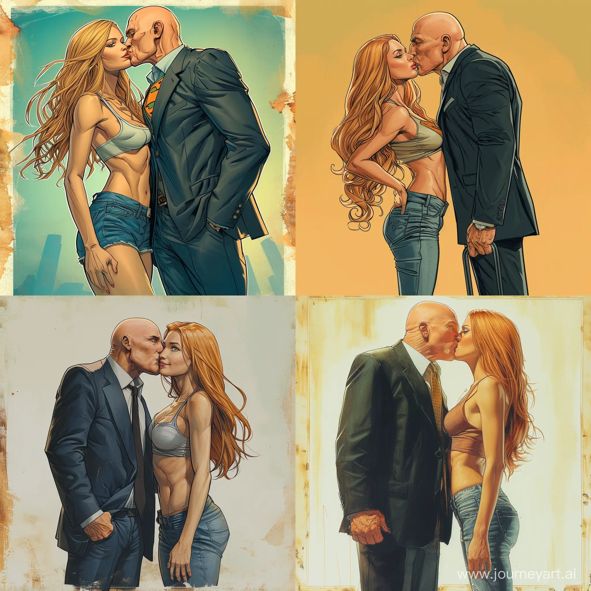 Lex-Luthor-Kissing-Woman-Romantic-Moment-in-Casual-Attire