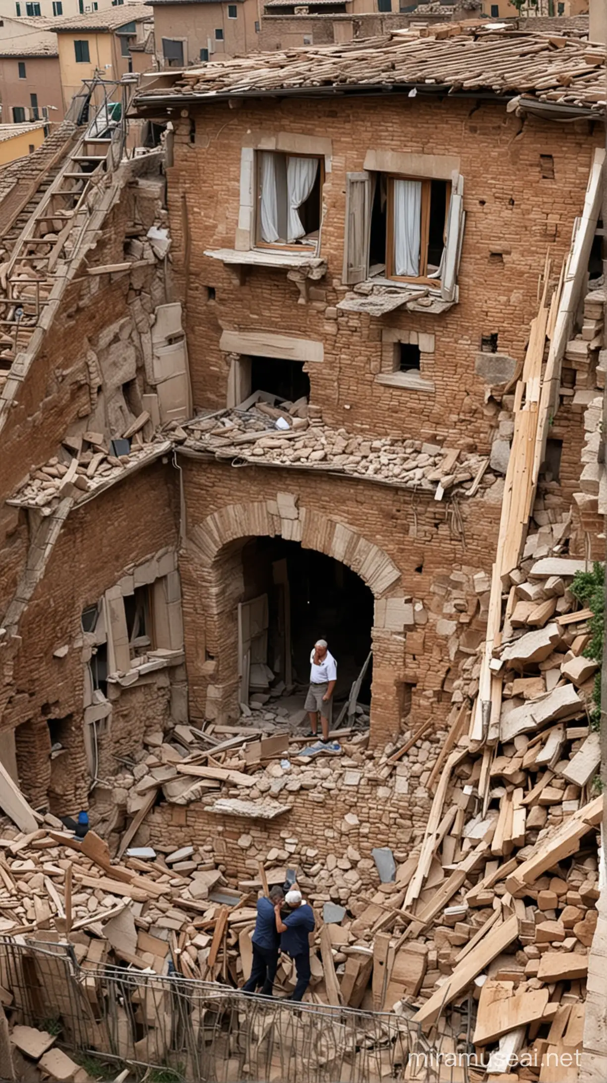 Ancient times In Rome builder's poorly constructed house collapses and kills owners son.