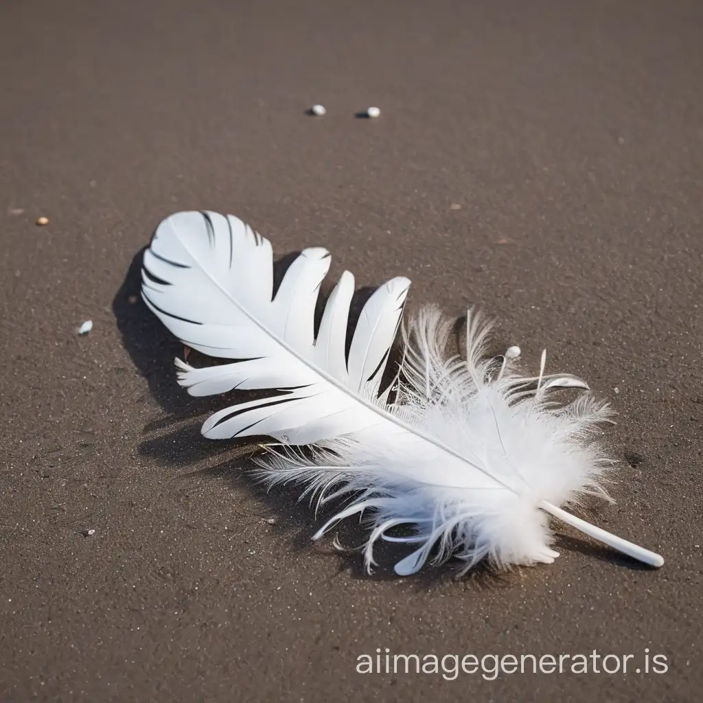 Lonely-Feather-Resting-on-the-Ground