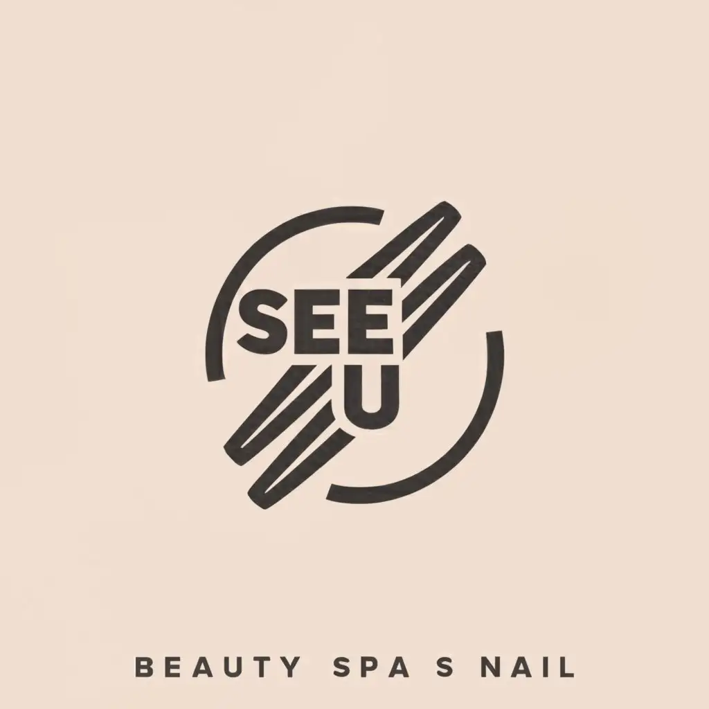 a logo design,with the text "See U", main symbol:Nail,Minimalistic,be used in Beauty Spa industry,clear background