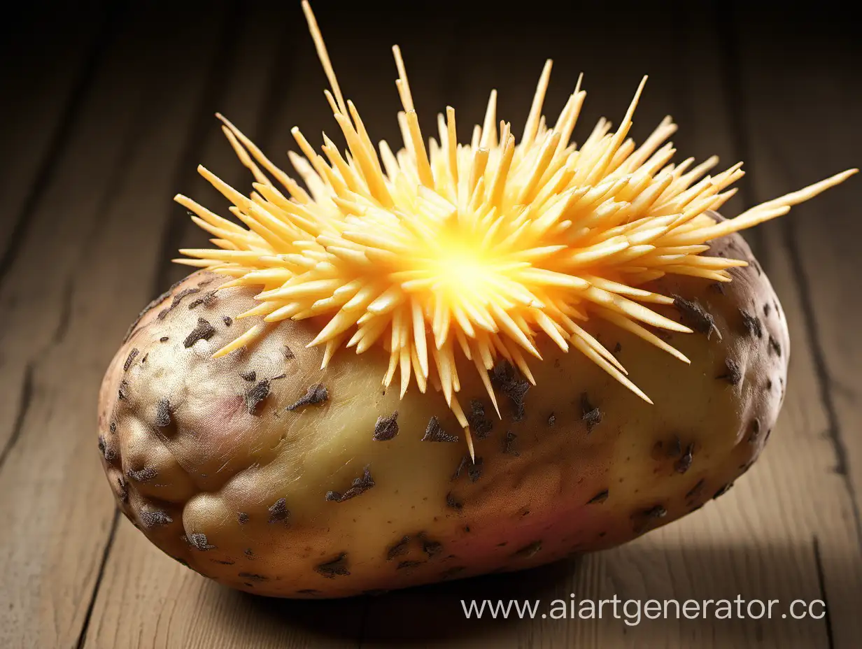 Energetic-Burst-Potato-Explosion-Art