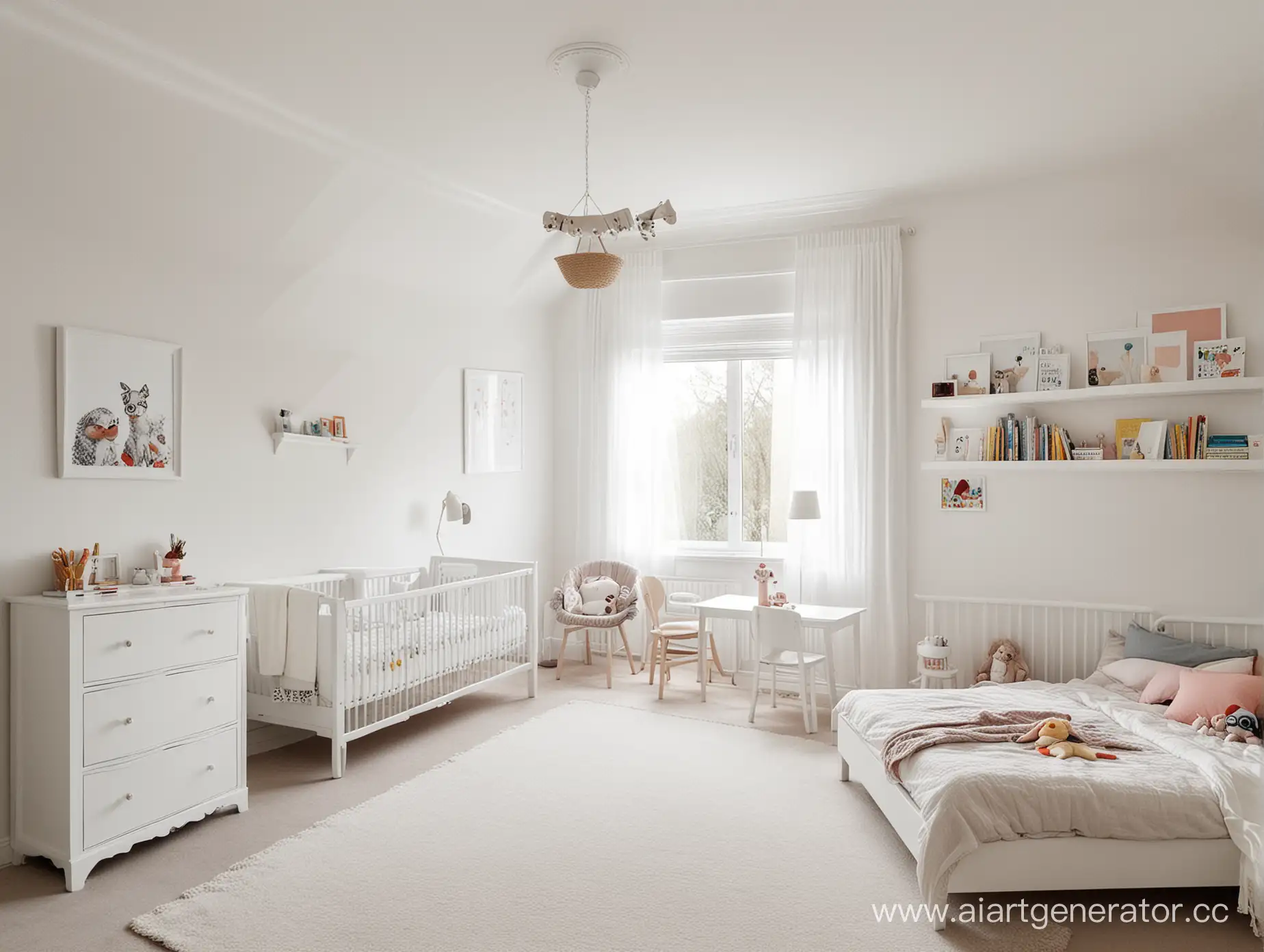 Joyful-Brother-and-Sister-in-Their-Bright-Childrens-Room-at-Dawn