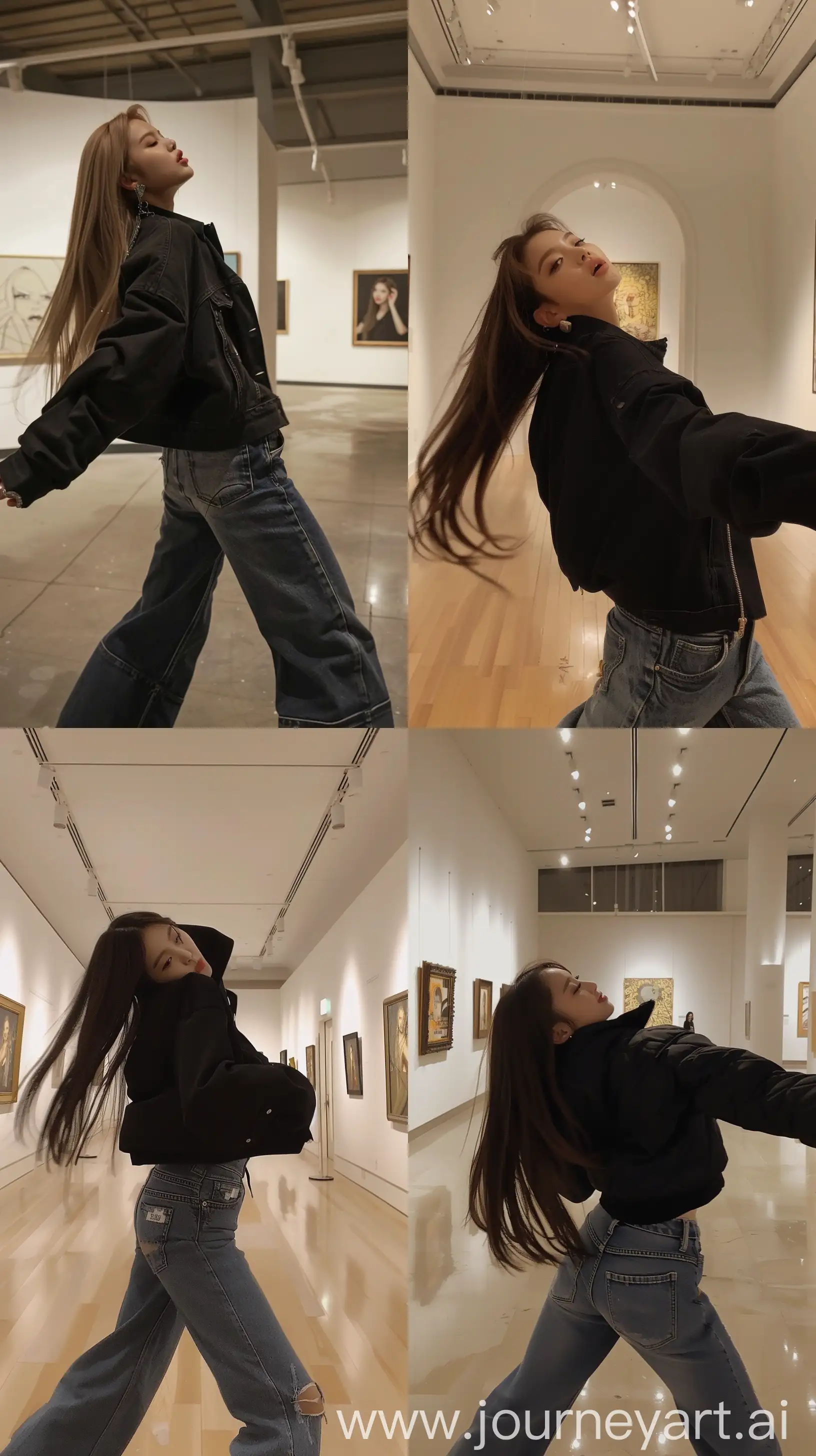 Fashionable-Blackpinks-Jennie-in-Art-Gallery