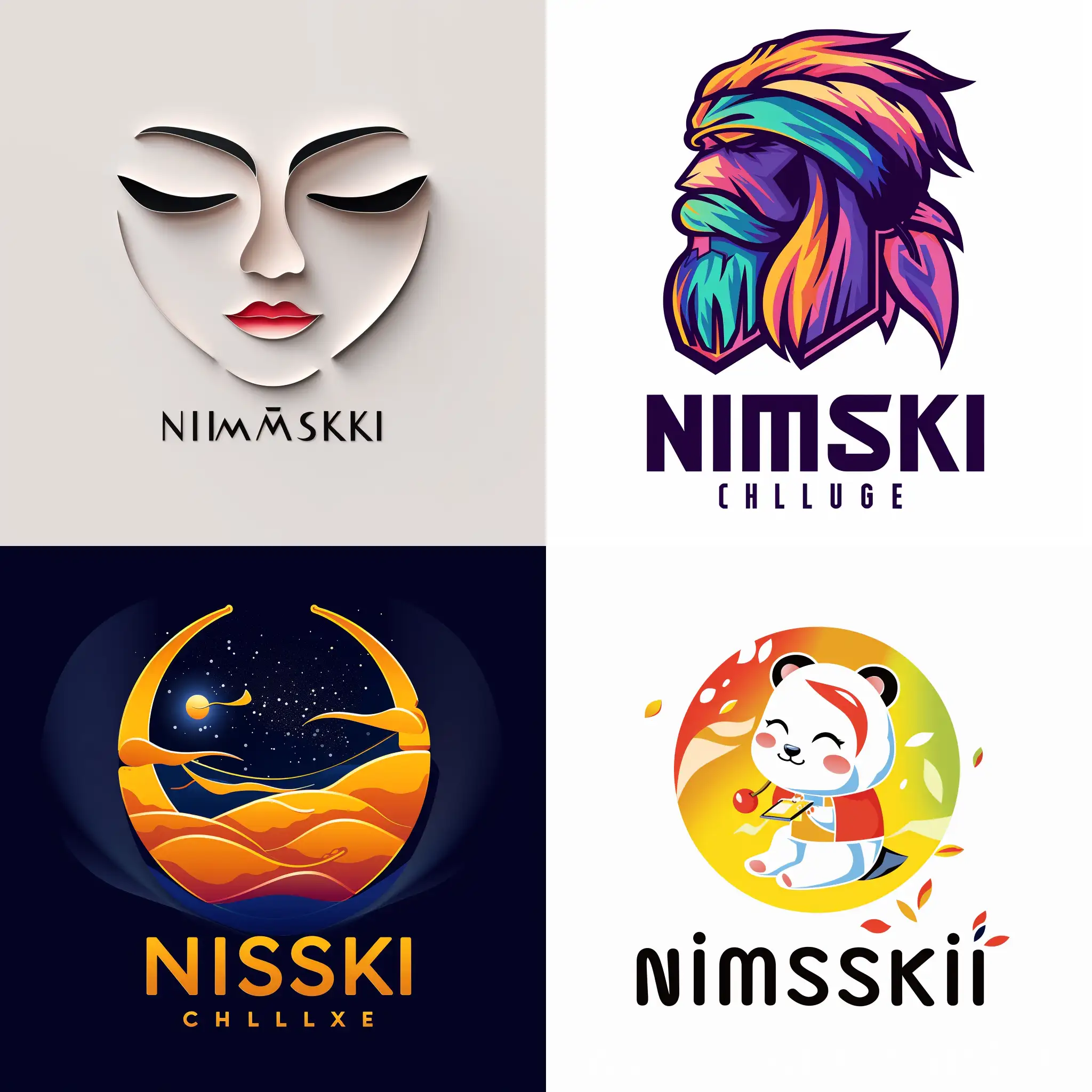 Nimaski-Challenge-Logo-Dynamic-Symmetry-and-Vibrant-Colors-in-a-Square-Format